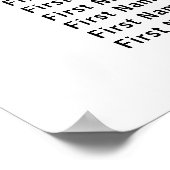 Grote 9-tabel zeepijkgrafiek voor de 9-tafelklep v poster (Hoek)