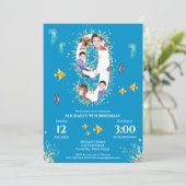 Grote 9e foto-collage Birthday onder het Zee Kaart (Staand voorkant)