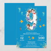 Grote 9e foto-collage Birthday onder het Zee Kaart (Voorkant / Achterkant)