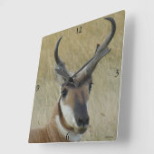 Grote A5 Gaffelantilope bok kopschot Vierkante Klok (Hoek)