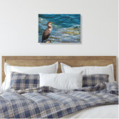 Grote aalscholver op de rotsen canvas afdruk (Insitu (Slaapkamer))