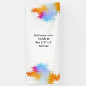 Grote aangepaste banner met Waterverf-rand (Verticaal)