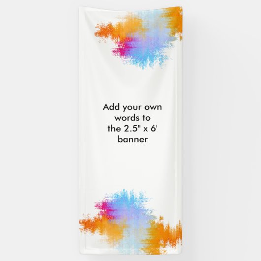 Grote aangepaste banner met Waterverf-rand (Verticaal)