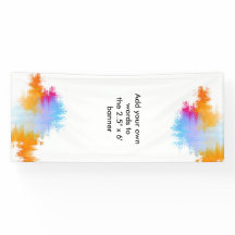 Grote aangepaste banner met Waterverf-rand