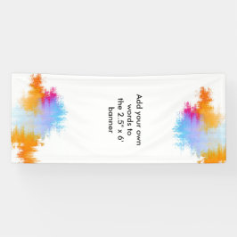 Grote aangepaste banner met Waterverf-rand