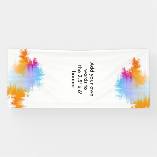 Grote aangepaste banner met Waterverf-rand (Horizontaal)