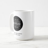 Grote Aangepaste Bedrijfsnaam en Logo 445 ml Koffiemok (Voorkant links)