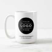 Grote Aangepaste Bedrijfsnaam en Logo 445 ml Koffiemok (Links)