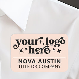 Grote aangepaste bedrijfsnaamtag met Logo Naamplaatje