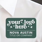 Grote aangepaste bedrijfsnaamtag met Logo Naamplaatje