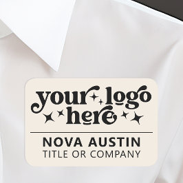 Grote aangepaste bedrijfsnaamtag met Logo Naamplaatje