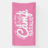 Grote Aangepaste Camp Bachelorette Party Cool Welk Spandoek (Verticaal)