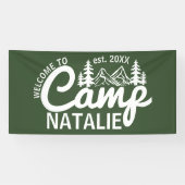 Grote Aangepaste Camp Bachelorette Party Cool Welk Spandoek (Horizontaal)