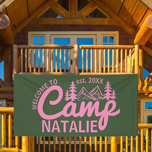 Grote Aangepaste Camp Bachelorette Party Cool Welk Spandoek