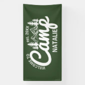 Grote Aangepaste Camp Bachelorette Party Cool Welk Spandoek (Verticaal)