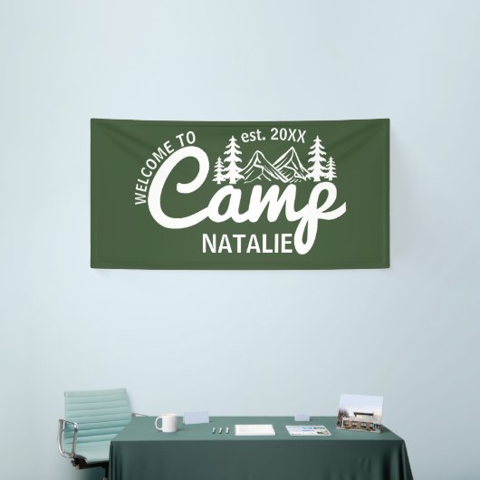 Grote Aangepaste Camp Bachelorette Party Cool Welk Spandoek (Beurs)