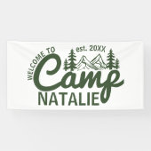 Grote Aangepaste Camp Bachelorette Party Cool Welk Spandoek (Horizontaal)