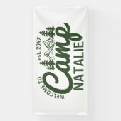 Grote Aangepaste Camp Bachelorette Party Cool Welk Spandoek (Verticaal)