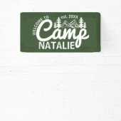 Grote Aangepaste Camp Bachelorette Party Cool Welk Spandoek (Insitu)