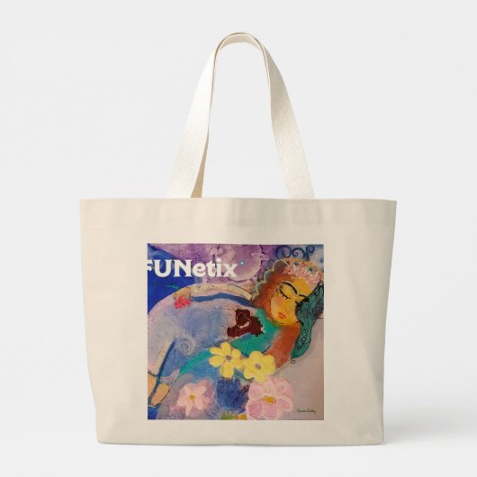 Grote aangepaste Canvas tas katoen met Logo Geen m (Achterkant)