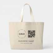 Grote aangepaste Canvas tas met Logo Qr-code en te (Achterkant)