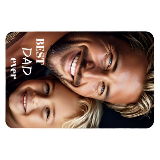Grote aangepaste foto beste papa ooit flexi magnee magneet (Horizontaal)