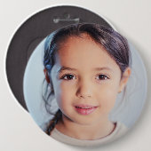 Grote aangepaste fotoknop ronde button 6,0 cm (Voorkant /achterkant)