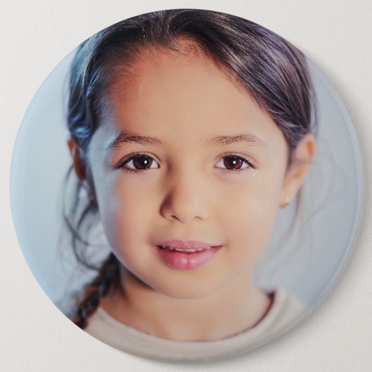 Grote aangepaste fotoknop ronde button 6,0 cm (Voorkant)