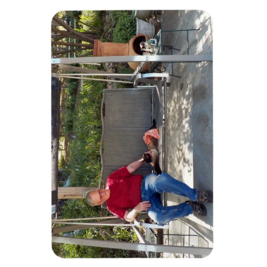 Grote aangepaste fotomagneet magneet (Verticaal)