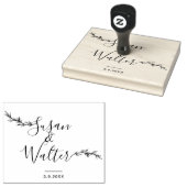 Grote aangepaste kalligrafie bruiloft rubberstempel (Gestempeld)