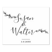 Grote aangepaste kalligrafie bruiloft rubberstempel (Afrduk)