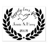 Grote aangepaste krans bruiloft rubberstempel (Afrduk)