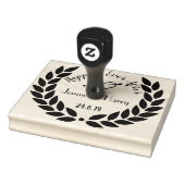 Grote aangepaste krans bruiloft rubberstempel (Stempel)