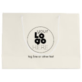 Grote aangepaste Logo Ecru ivoor papier boodschapp Groot Cadeauzakje (Achterkant)