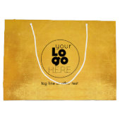 Grote aangepaste Logo gedragen gouden faux Folie b Groot Cadeauzakje (Achterkant)