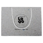 Grote aangepaste Logo gerecycleerde grijze papiere Groot Cadeauzakje (Voorkant)