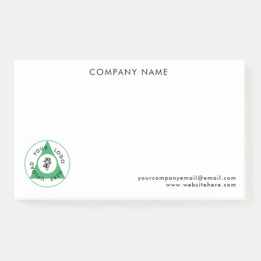 Grote Aangepaste Logo Notities voor Bedrijven Post-it® Notes (Voorkant)
