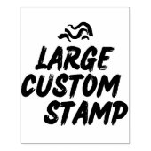 Grote aangepaste logo-stempel rubberstempel (Afrduk)