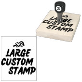 Grote aangepaste logo-stempel rubberstempel (Gestempeld)