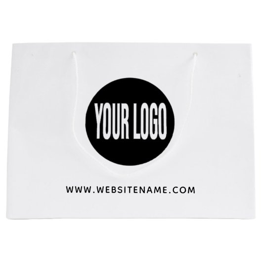 Grote aangepaste Logo / tekst winkelen Groot Cadeauzakje (Voorkant)