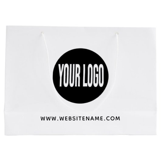 Grote aangepaste Logo / tekst winkelen Groot Cadeauzakje (Achterkant)