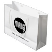 Grote aangepaste Logo / tekst winkelen Groot Cadeauzakje (Voorkant Gekanteld)