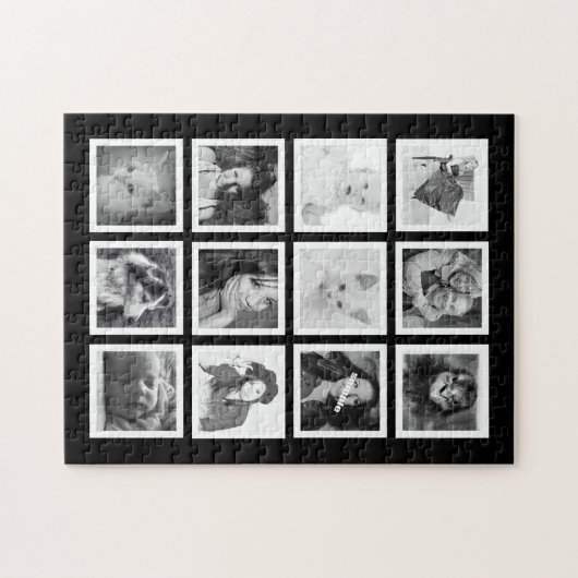 Grote aangepaste puzzel met 12 foto's (Horizontaal)