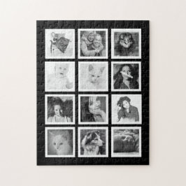 Grote aangepaste puzzel met 12 foto's