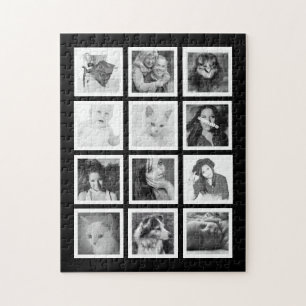 Grote aangepaste puzzel met 12 foto's legpuzzel