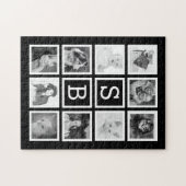 Grote aangepaste puzzel met tien foto's en Initial (Horizontaal)