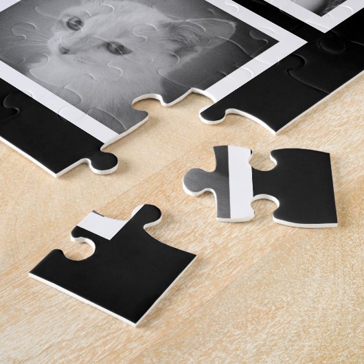 Grote aangepaste puzzel met tien foto's en Initial Legpuzzel (Zijkant)