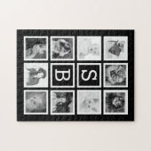 Grote aangepaste puzzel met tien foto's en Initial Legpuzzel (Horizontaal)