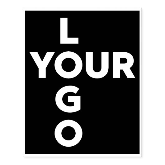 Grote aangepaste verticale zakelijke Logo Rubberstempel (Afrduk)