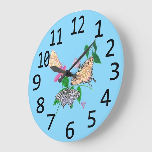 Grote aantallen  vlinders wandklok (Hoek)